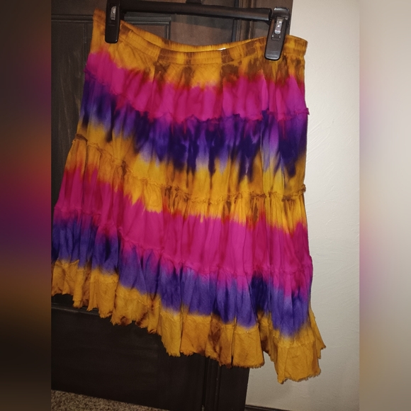 Vibrant Multicolor Tie-Dye Skirt - Picture 1 of 6